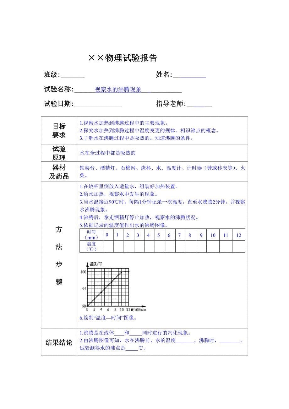 初中物理实验报告_第5页