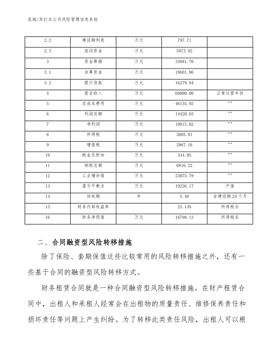 苏打水公司风险管理方案_范文_第4页