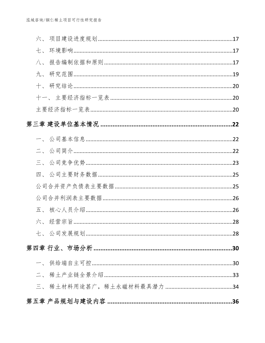 铜仁稀土项目可行性研究报告（模板范本）_第3页