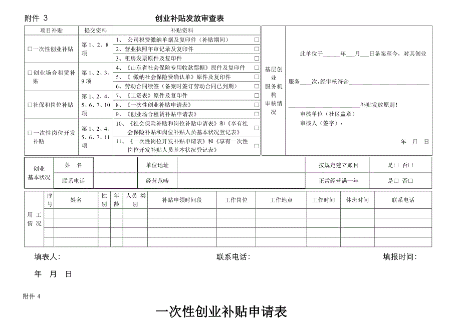 创业补贴申请表_第1页