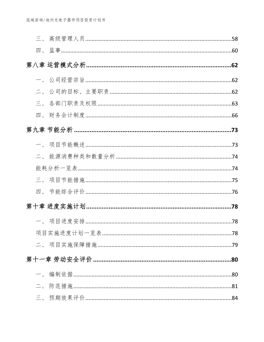 池州光电子器件项目投资计划书模板参考_第4页