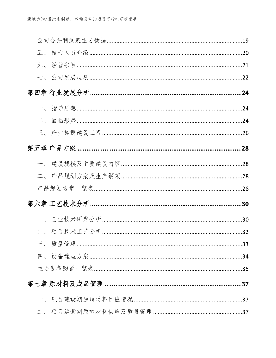 景洪市制糖、谷物及粮油项目可行性研究报告模板范本_第3页