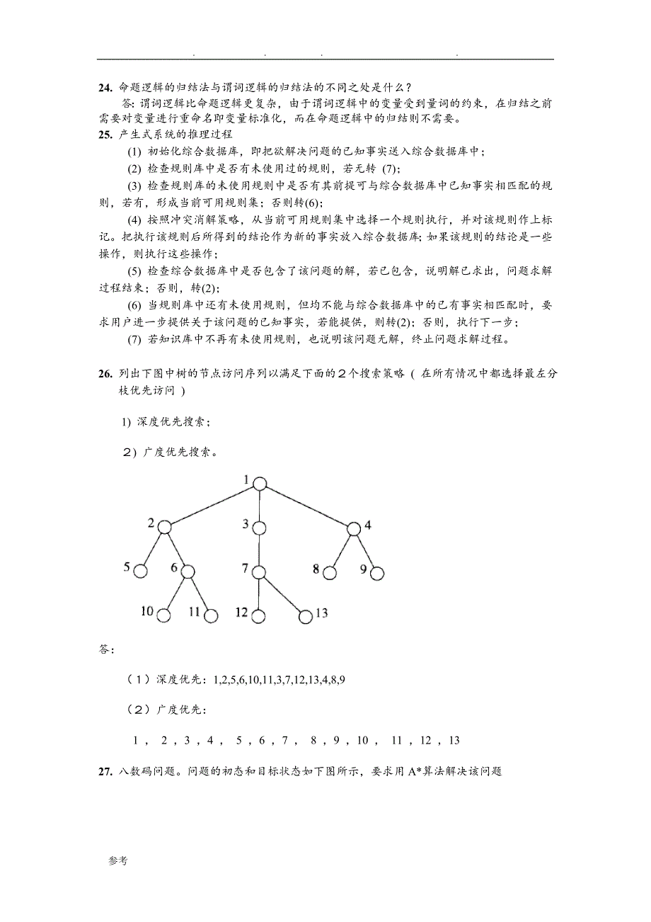 人工智能复习试题和答案_第3页