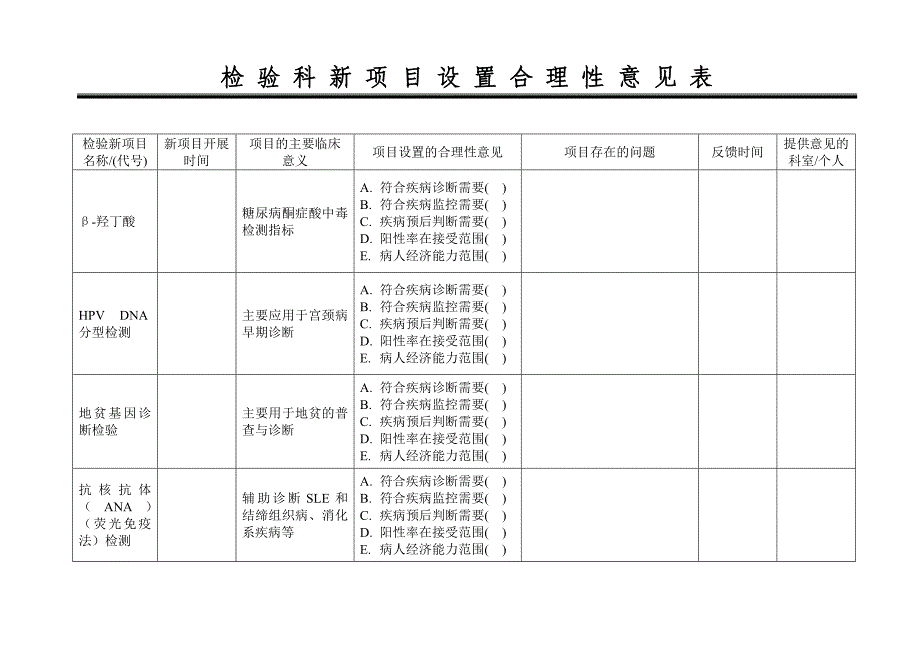 新项目设置合理性意见表.doc_第1页