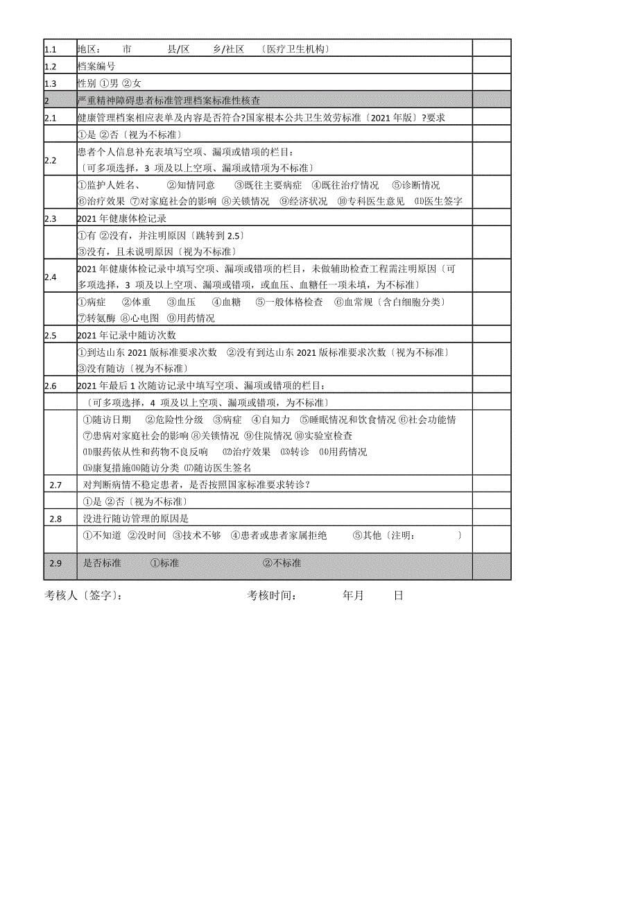 居民健康档案核查表_第5页