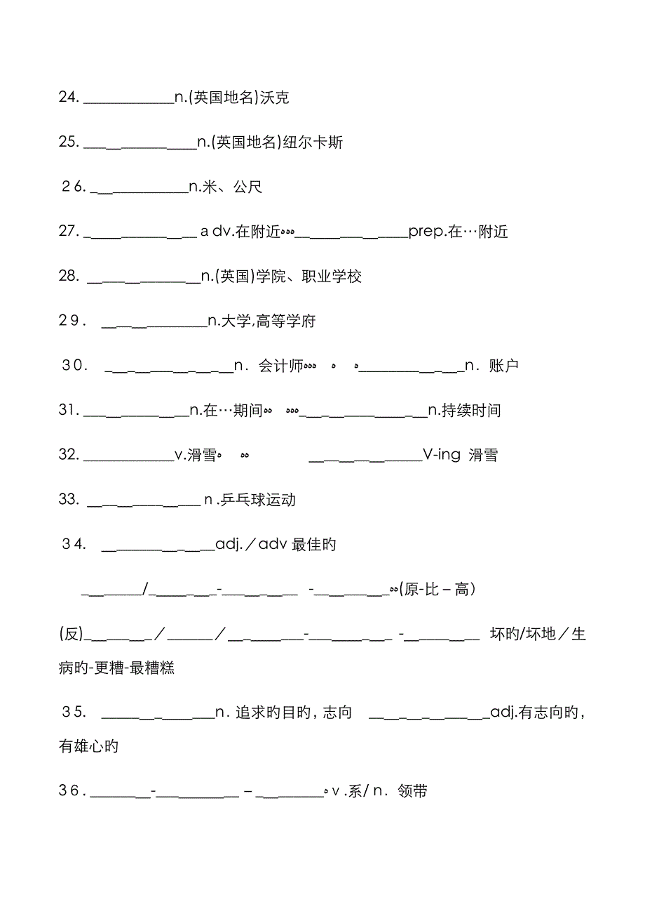 沪教版 8A 牛津英语词汇默写_第3页