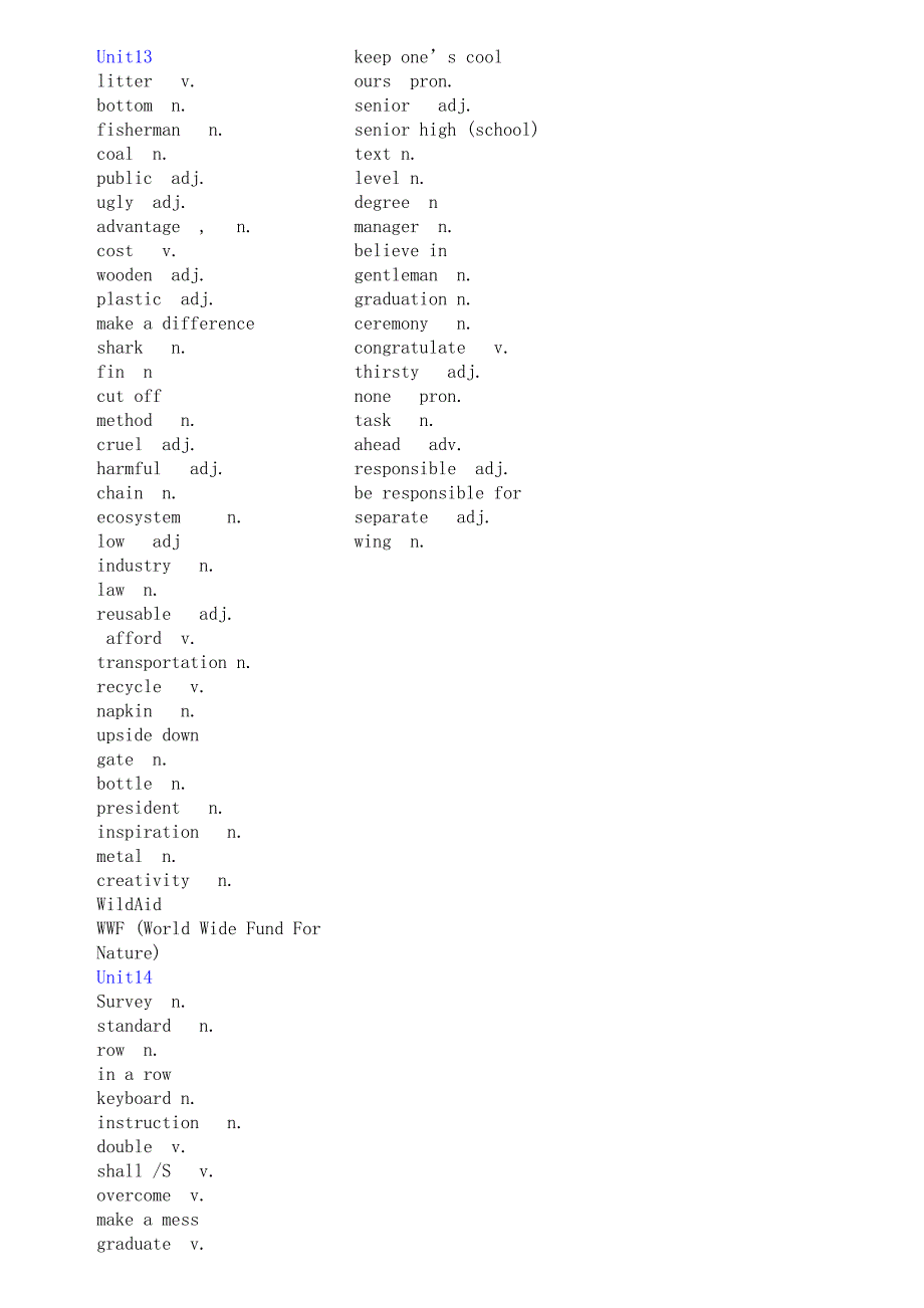 新人教版九年级英语单词默写-英译汉_第4页