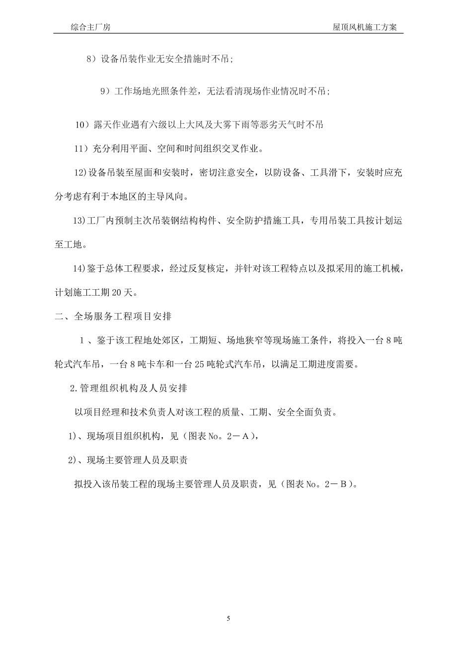 加氢裂化装置贝洛尼厂房旋流型屋顶自然通风器施工方案终_第5页