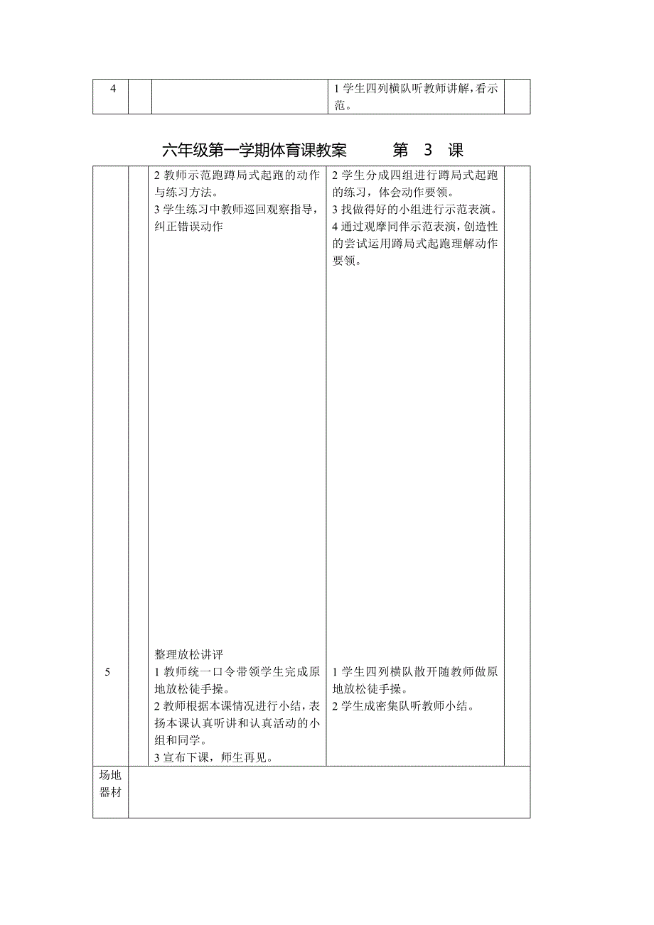 六年级第二学期体育课教案 第 3 课.doc_第2页