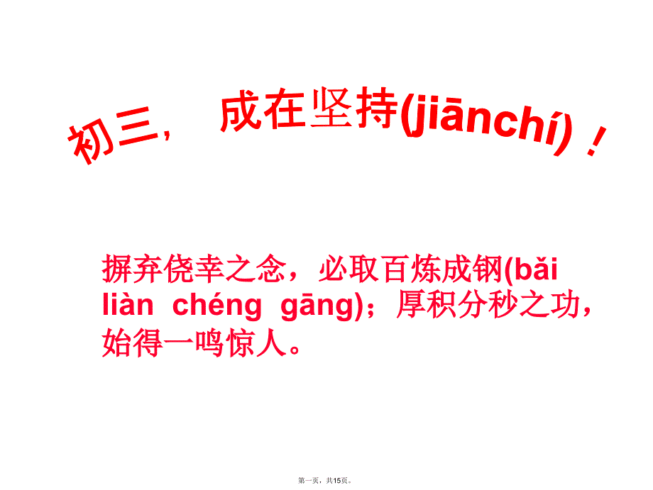 中考冲刺动员主题班会培训资料_第1页