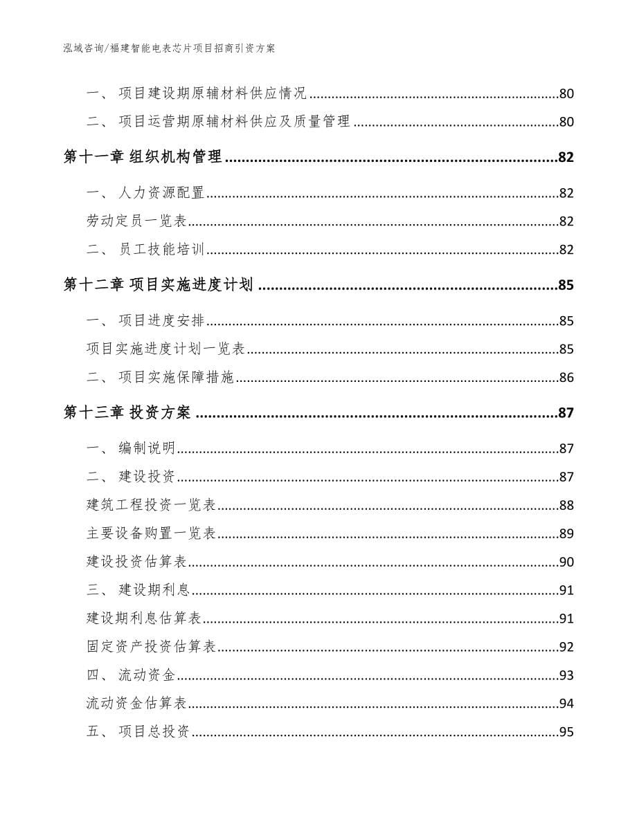 福建智能电表芯片项目招商引资方案_第5页