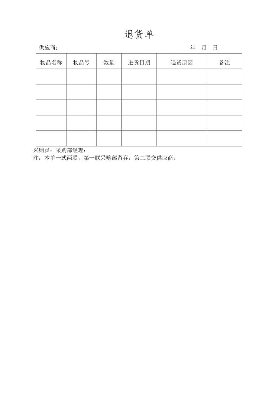 常用采购管理表格优质资料_第5页