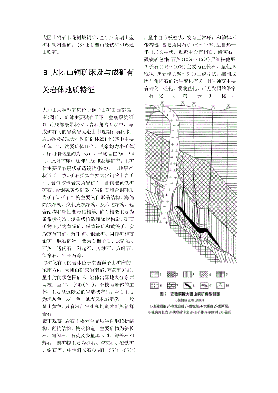 安徽大团山层状铜矿床地质特征及成因_第2页