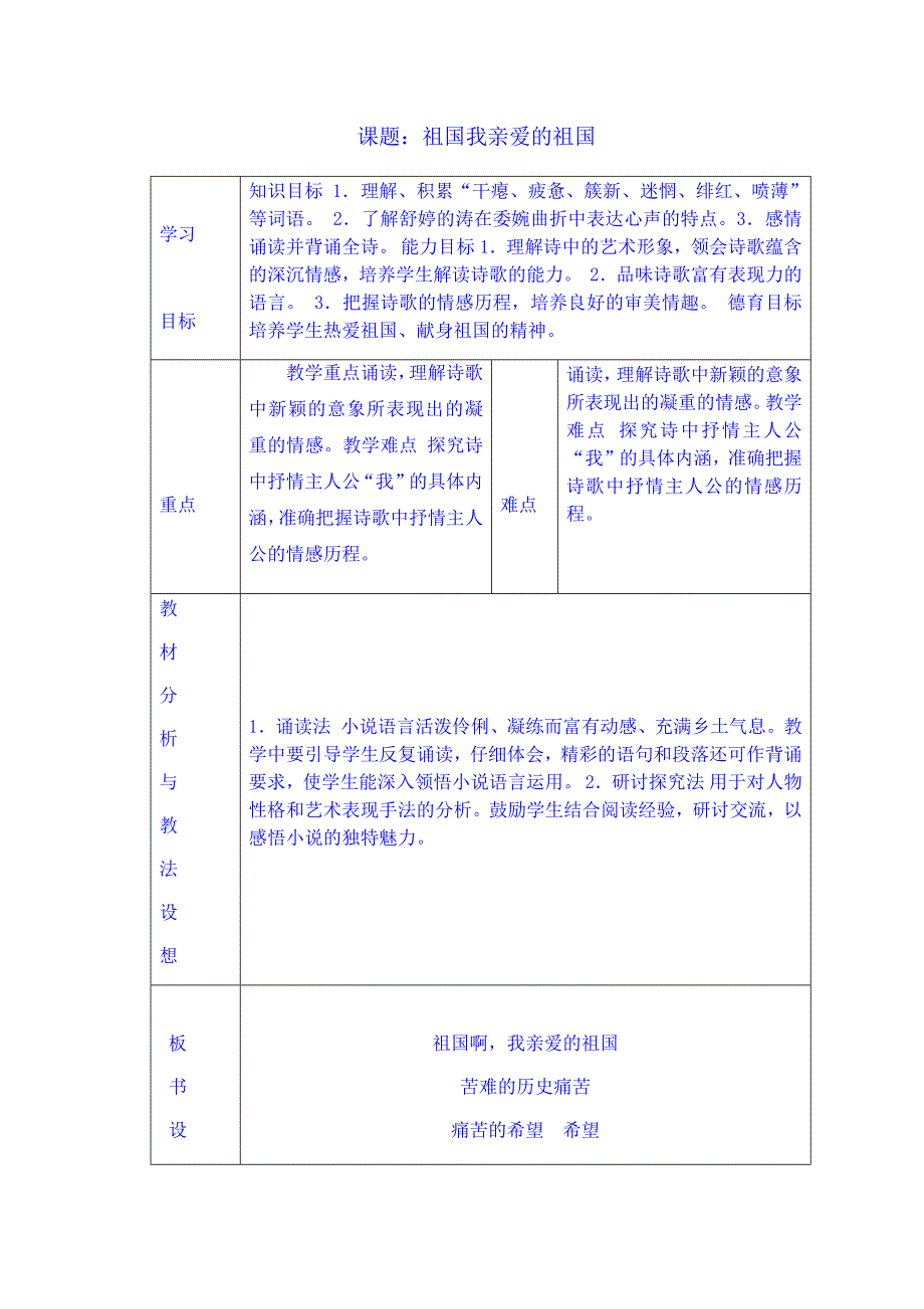 祖国呀我亲爱的祖国.docx_第1页