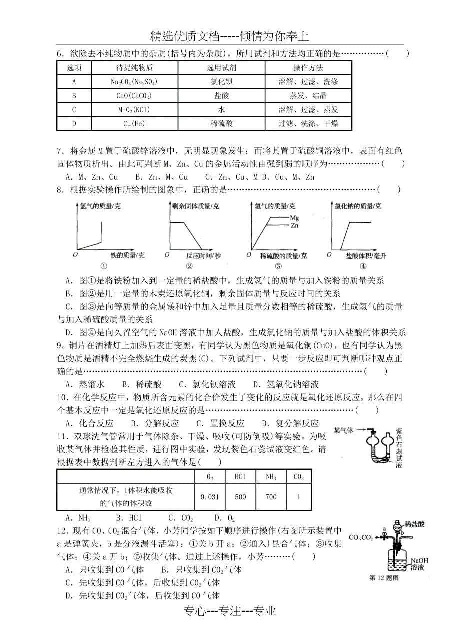 第二章-物质转化与材料利用(综合卷B)_第2页