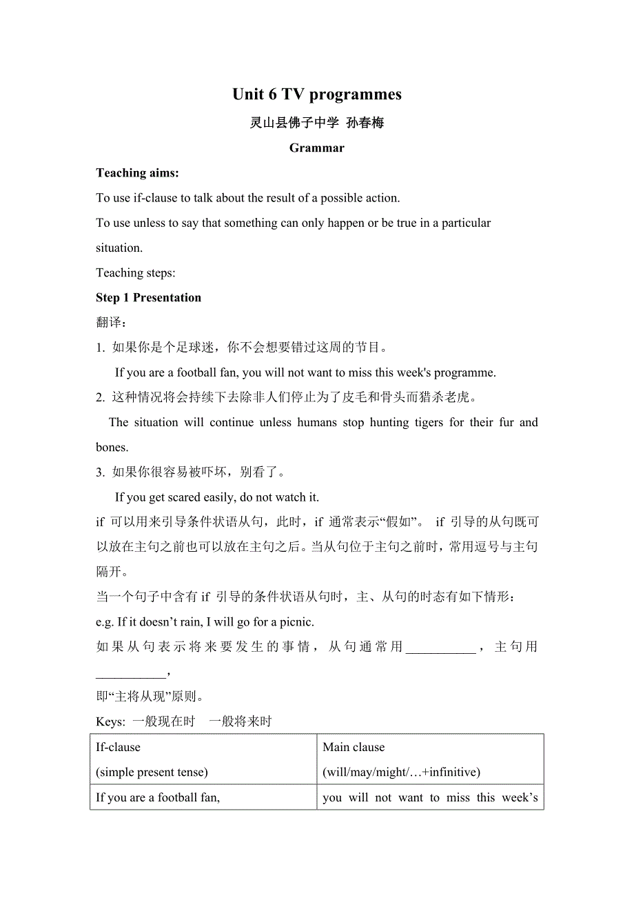 Unit 6 TV programmes[1].doc_第1页