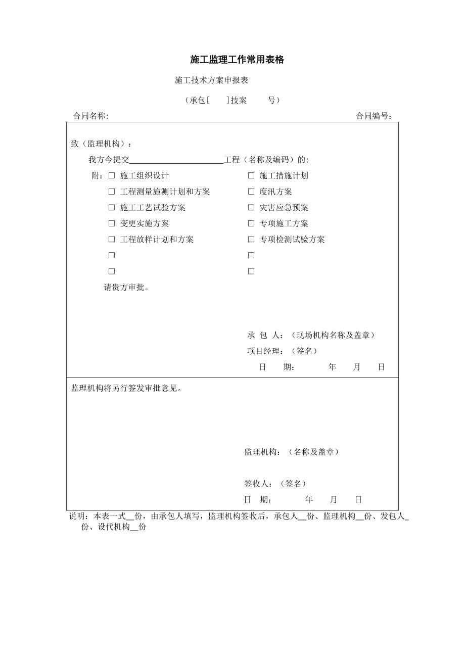 附录E施工监理工作常用表格_第5页