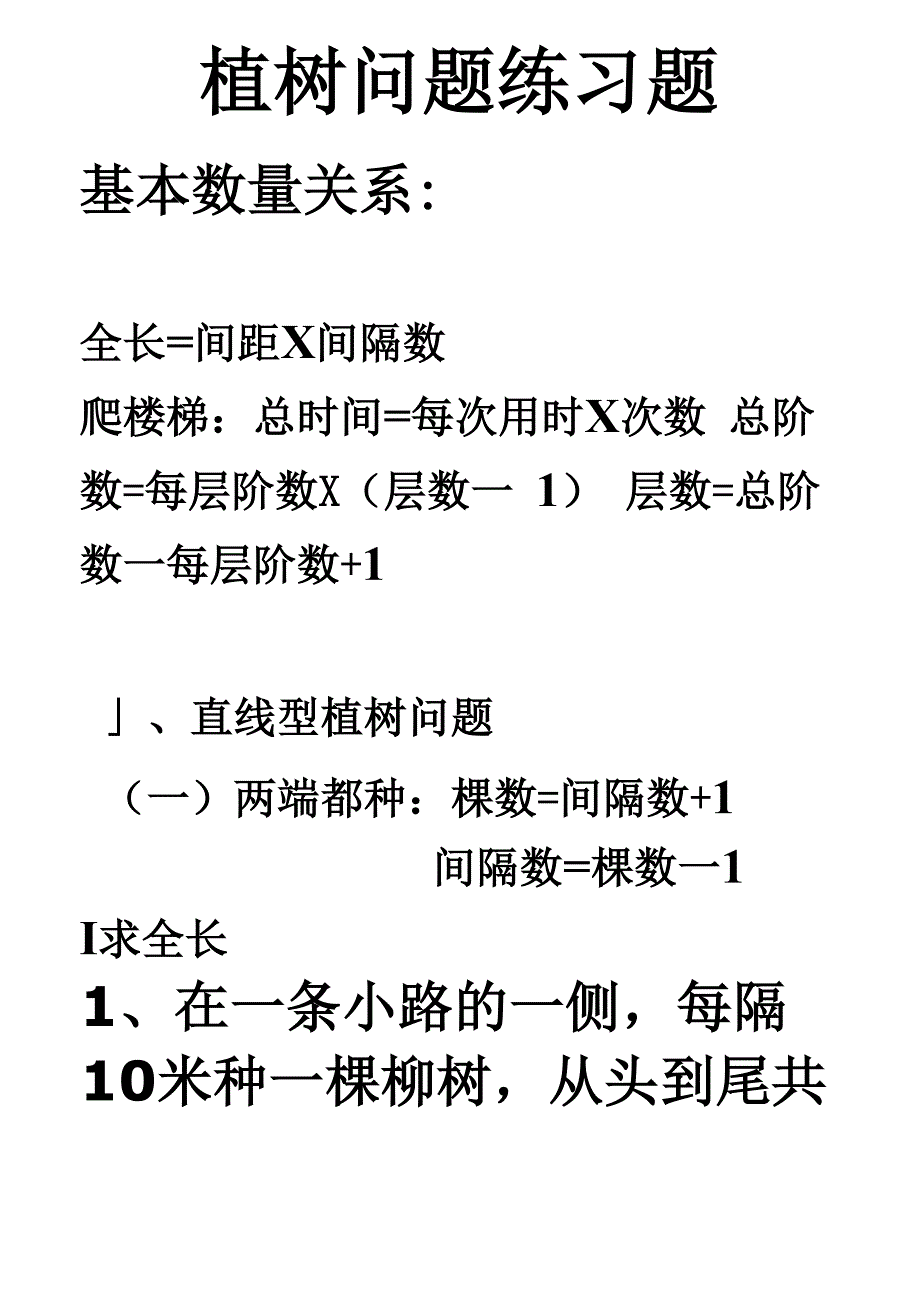 植树问题分类汇总_第1页