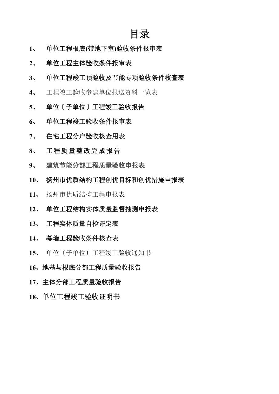 工程竣工验收参建单位报送资料一览表.docx_第1页