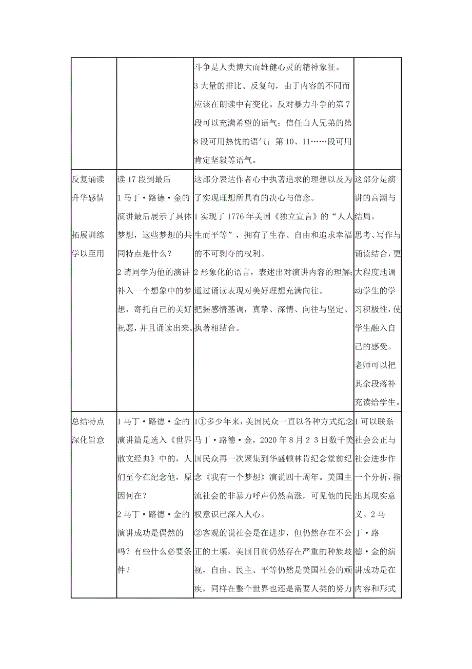 九年级语文上册第二单元我有一个梦想教案冀教版_第4页