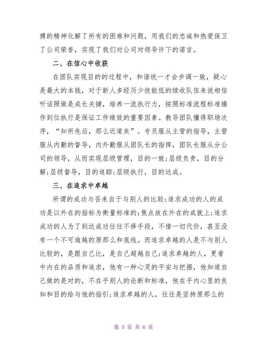 保险业务员简短个人工作总结优秀范文示例三篇_第5页