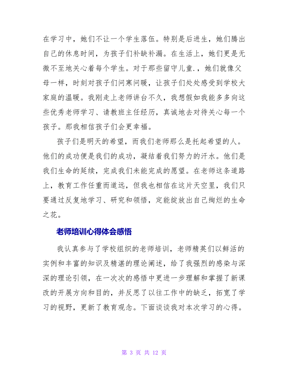 教师培训心得体会感悟_第3页