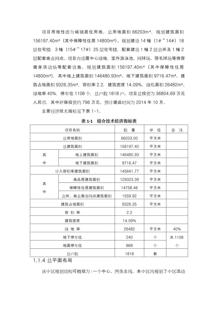 恒信金典住宅小区项目环境影响报告书简本_第5页