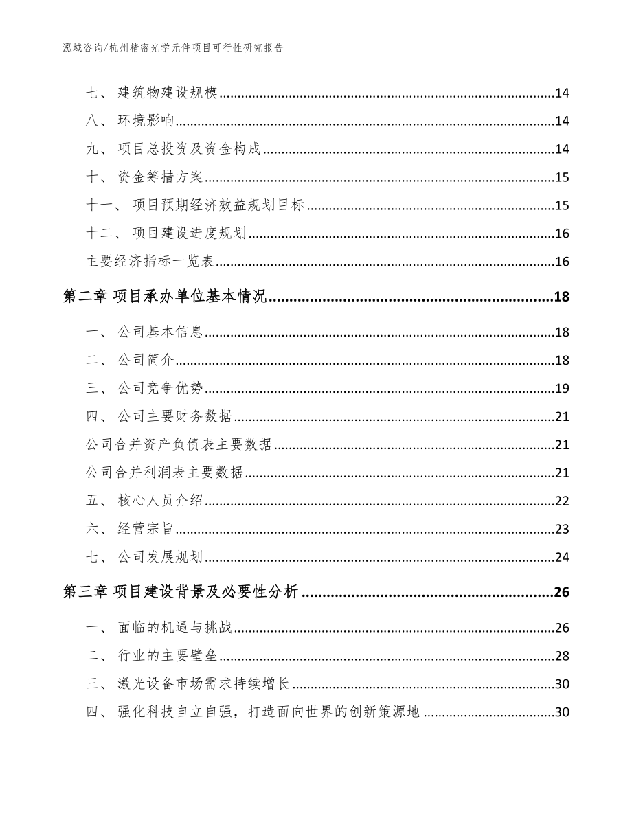 杭州精密光学元件项目可行性研究报告_范文参考_第3页