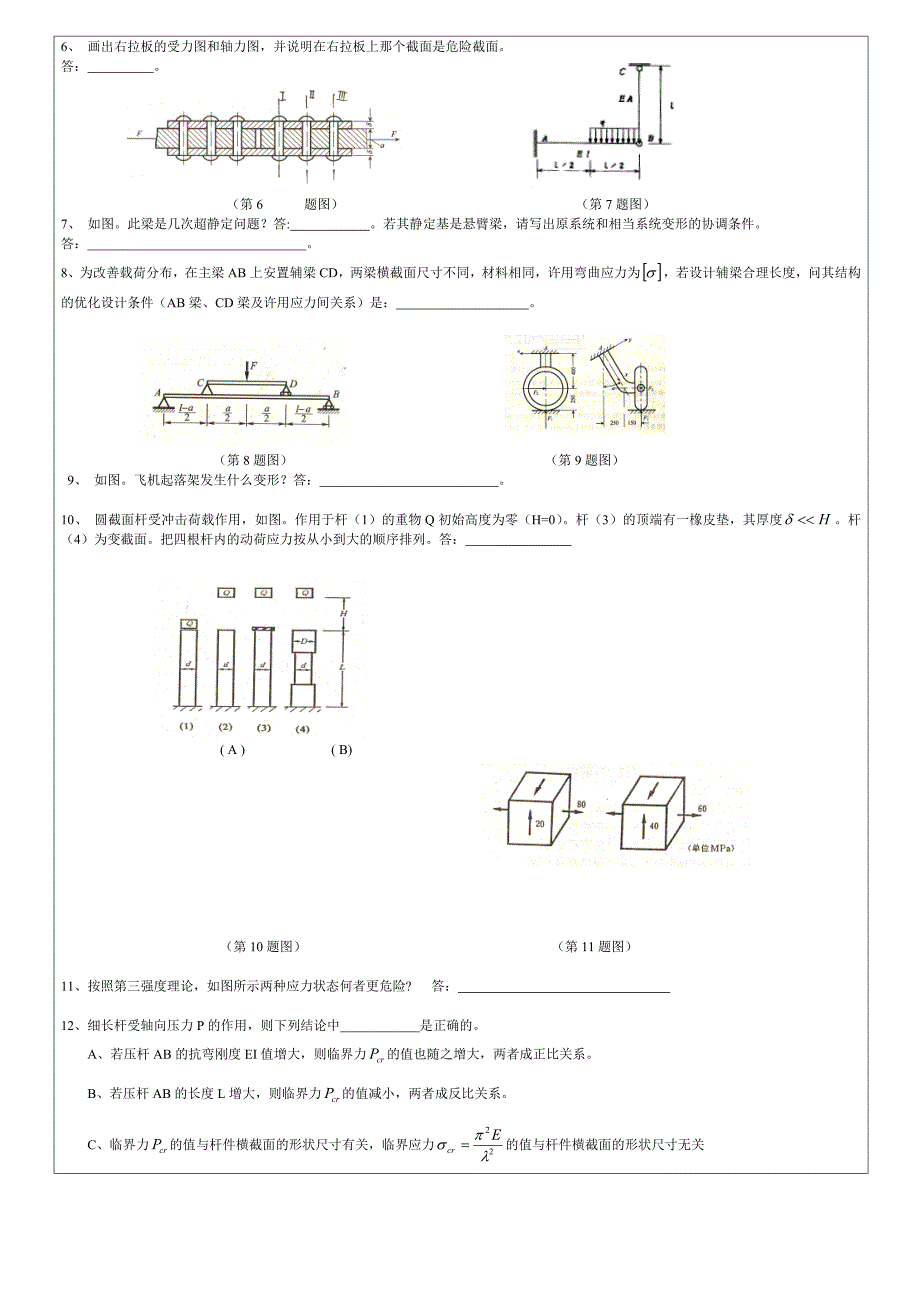 材料力学经典试题_第2页