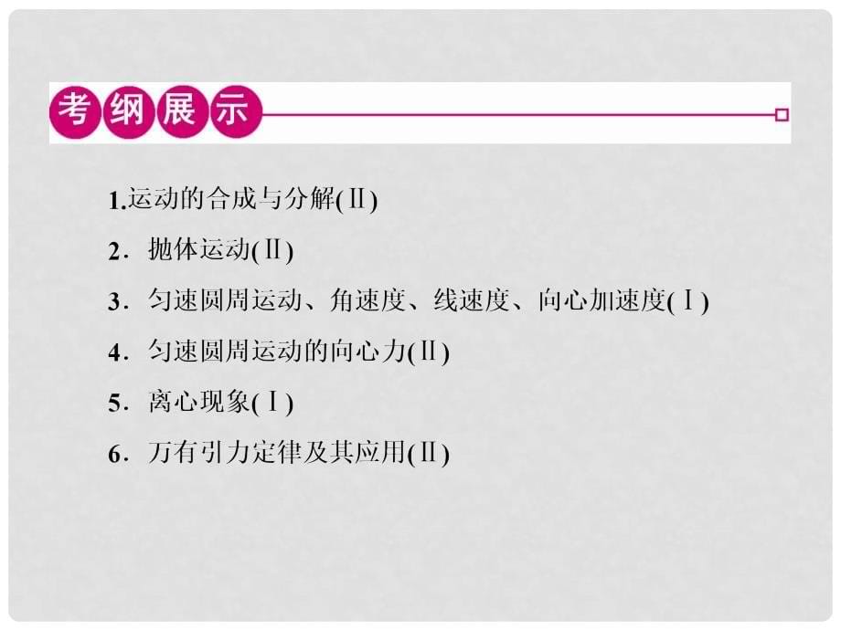 高考物理一轮 第四章 第1讲 曲线运动 运动的合成和分解课件 新人教版必修2_第5页