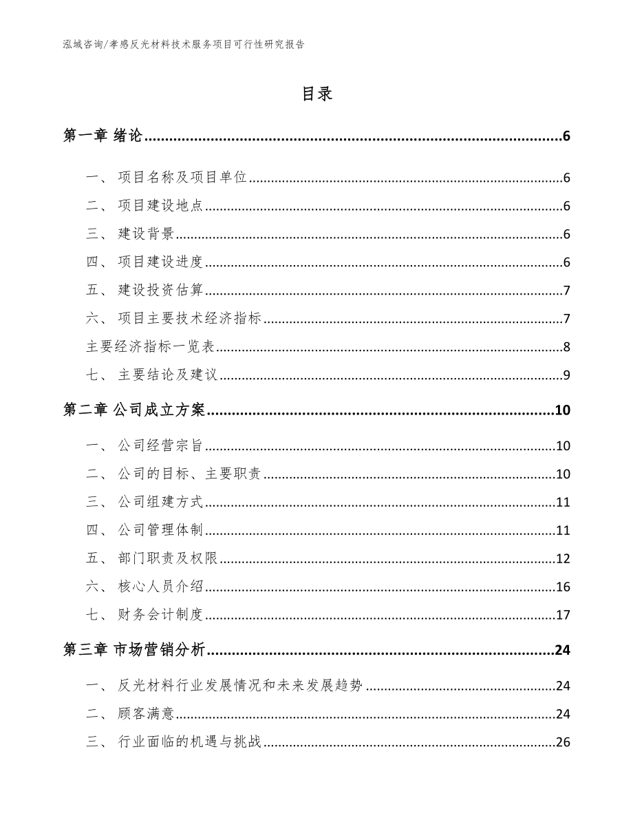 孝感反光材料技术服务项目可行性研究报告_第1页