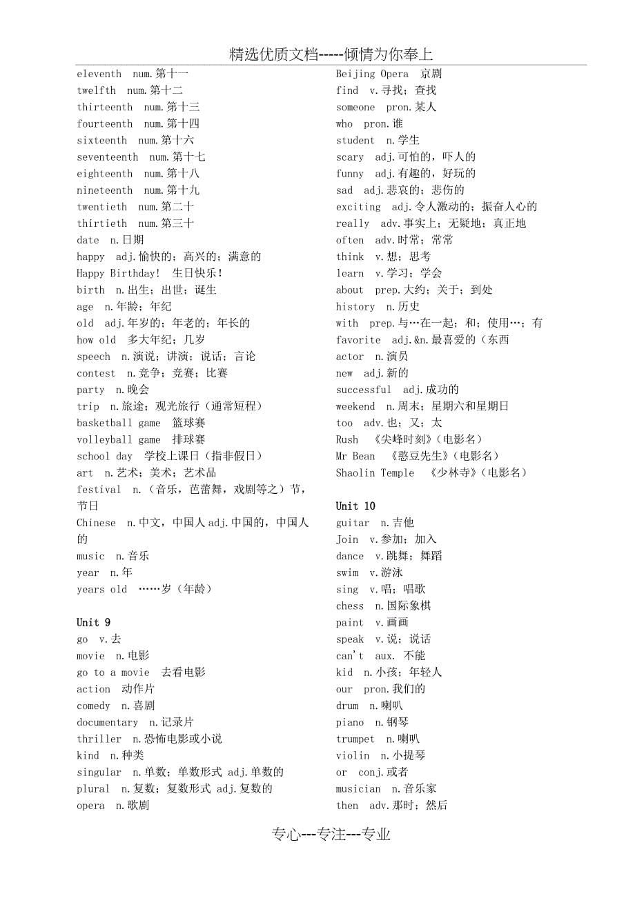 人教版新目标英语初中全单词_第5页