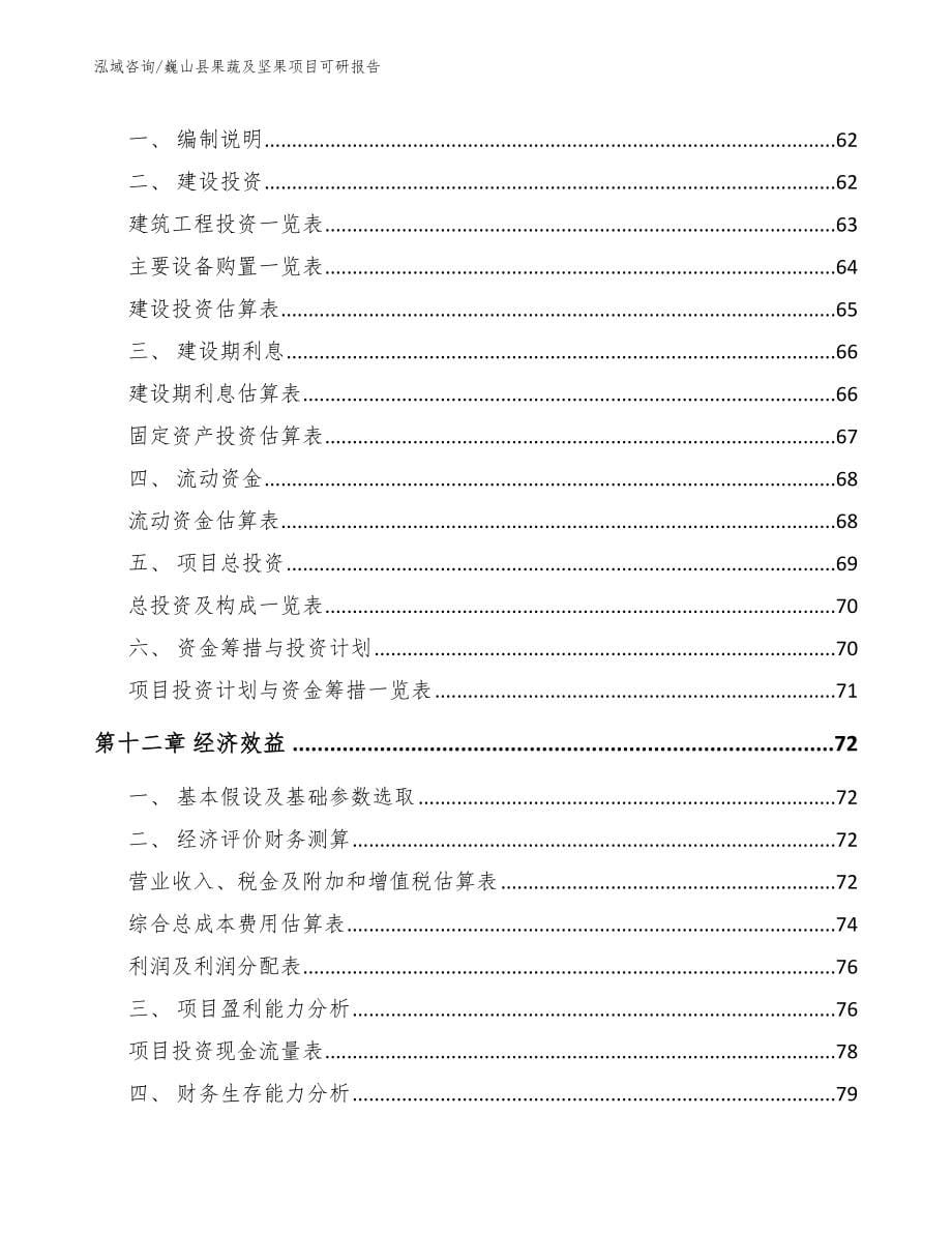 巍山县果蔬及坚果项目可研报告_第5页