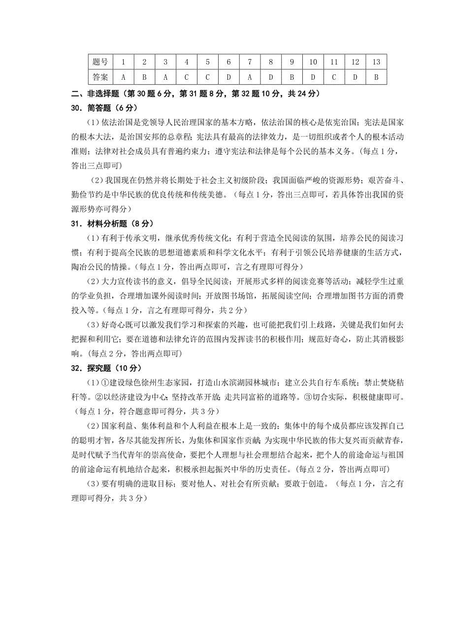 2013年徐州思想品德中考试题.doc_第5页