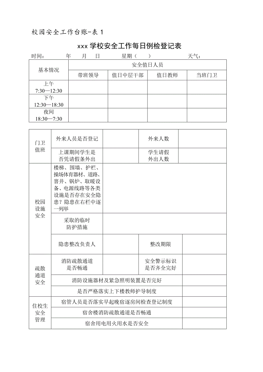 校园安全工作台账_第1页