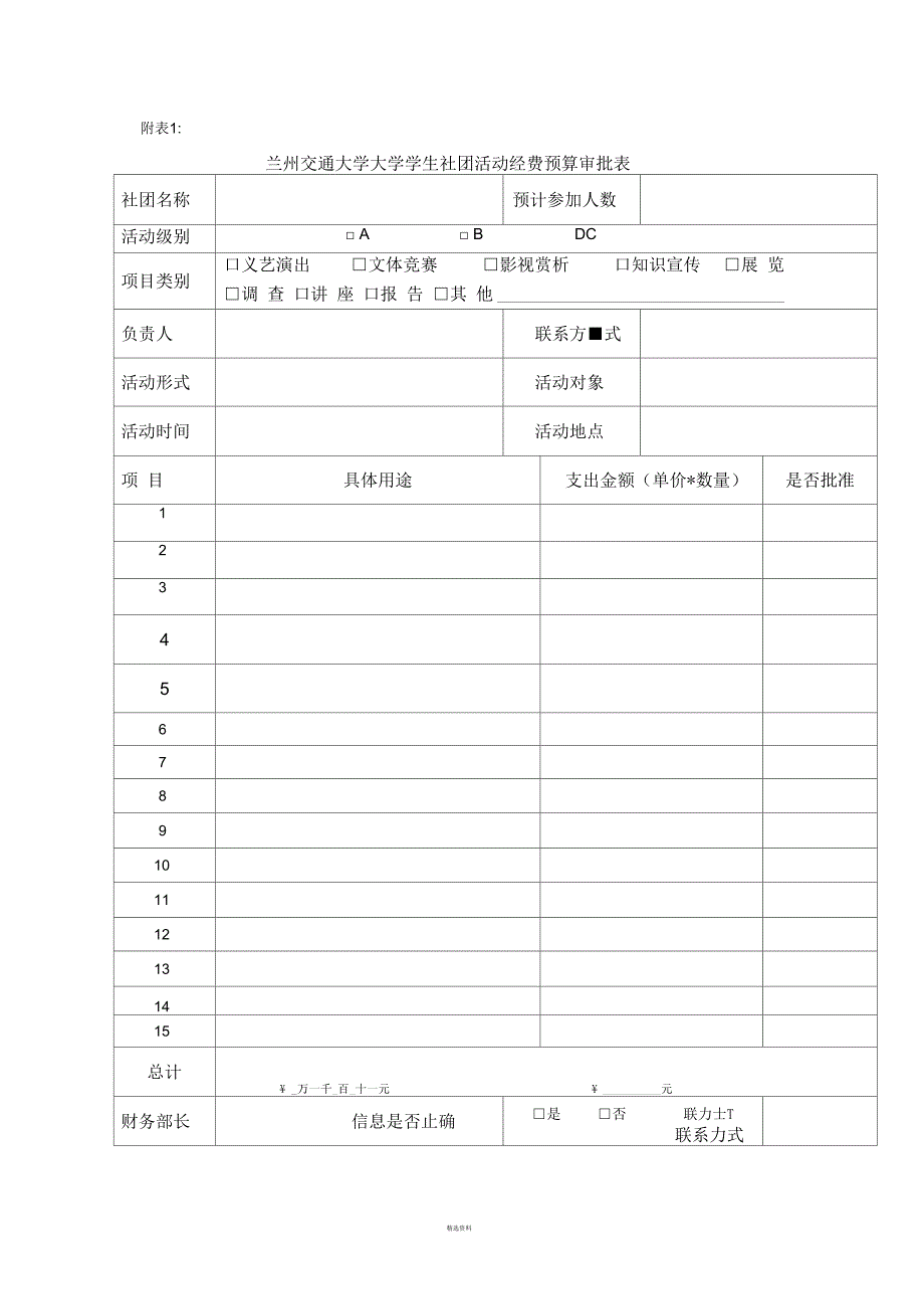 经费预算审批表_第1页