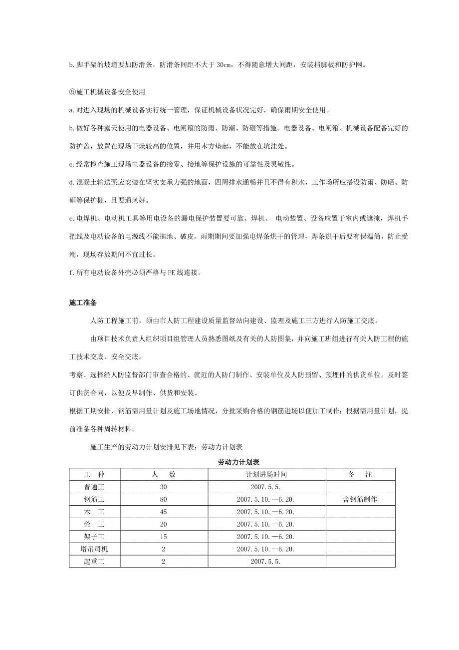 人防工程施工方案#天津#框剪结构_第5页