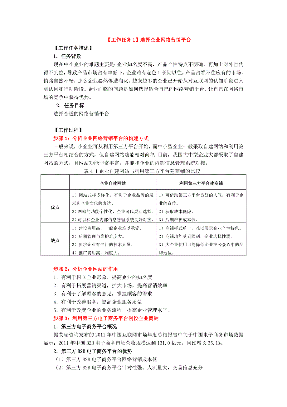 电子教案项目4搭建企业的网络营销平台_第3页