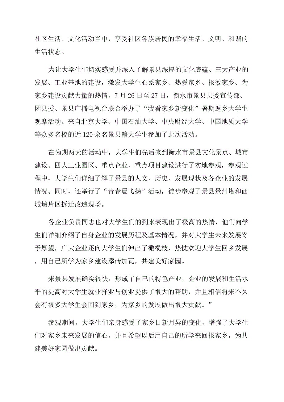 返乡大学生活动总结.docx_第3页