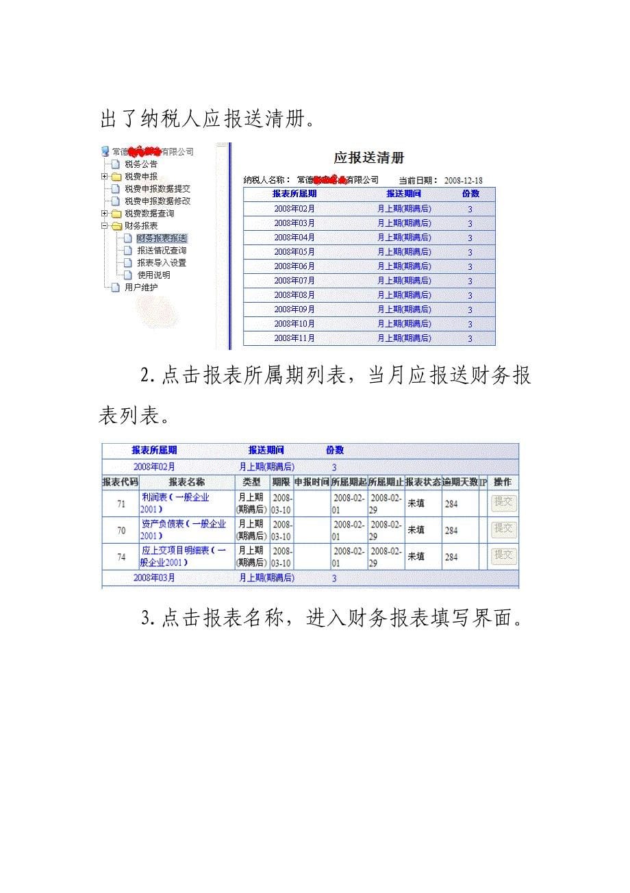 网上申报财务报表采集系统使用手册-纳税人_第5页