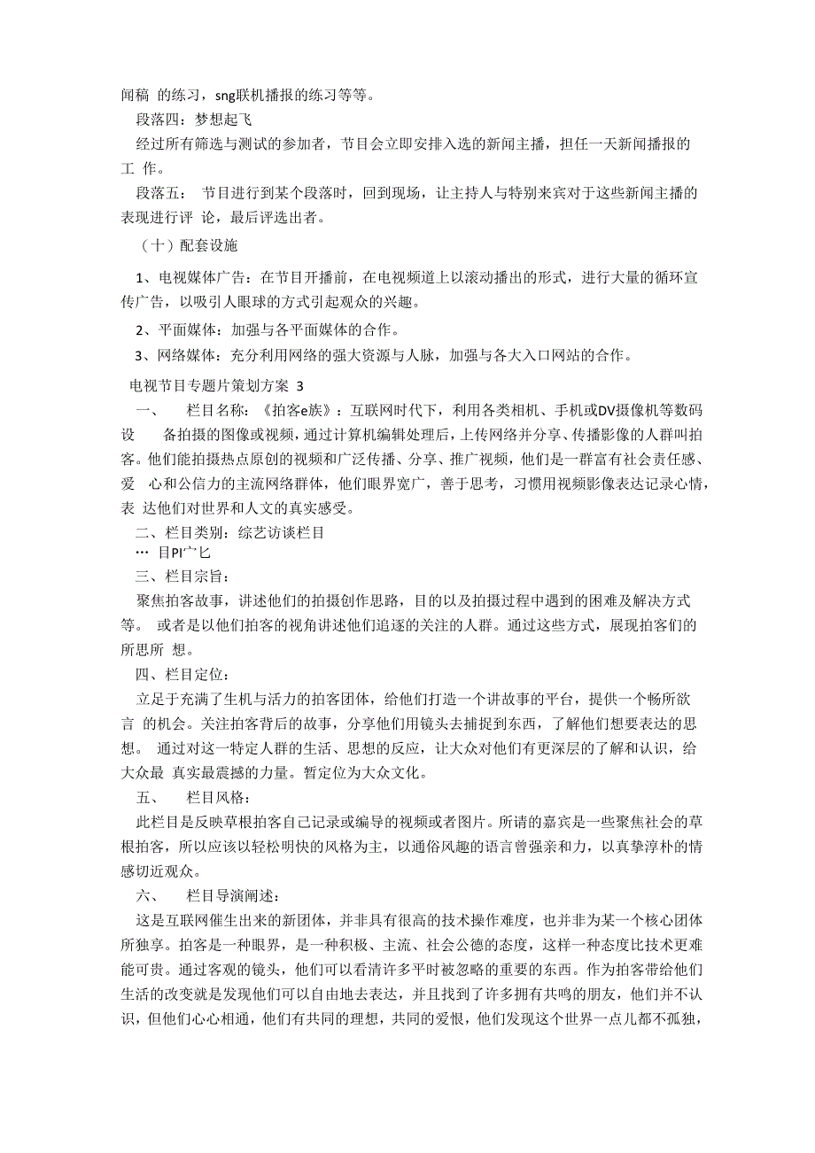 电视节目专题片策划方案_第4页