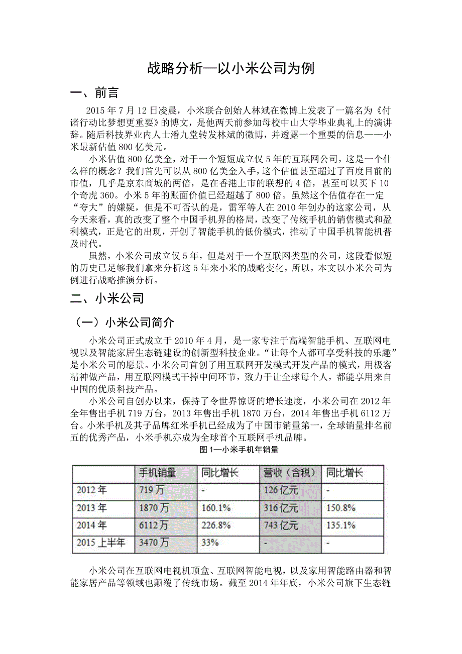 战略分析以小米公司为例_第1页