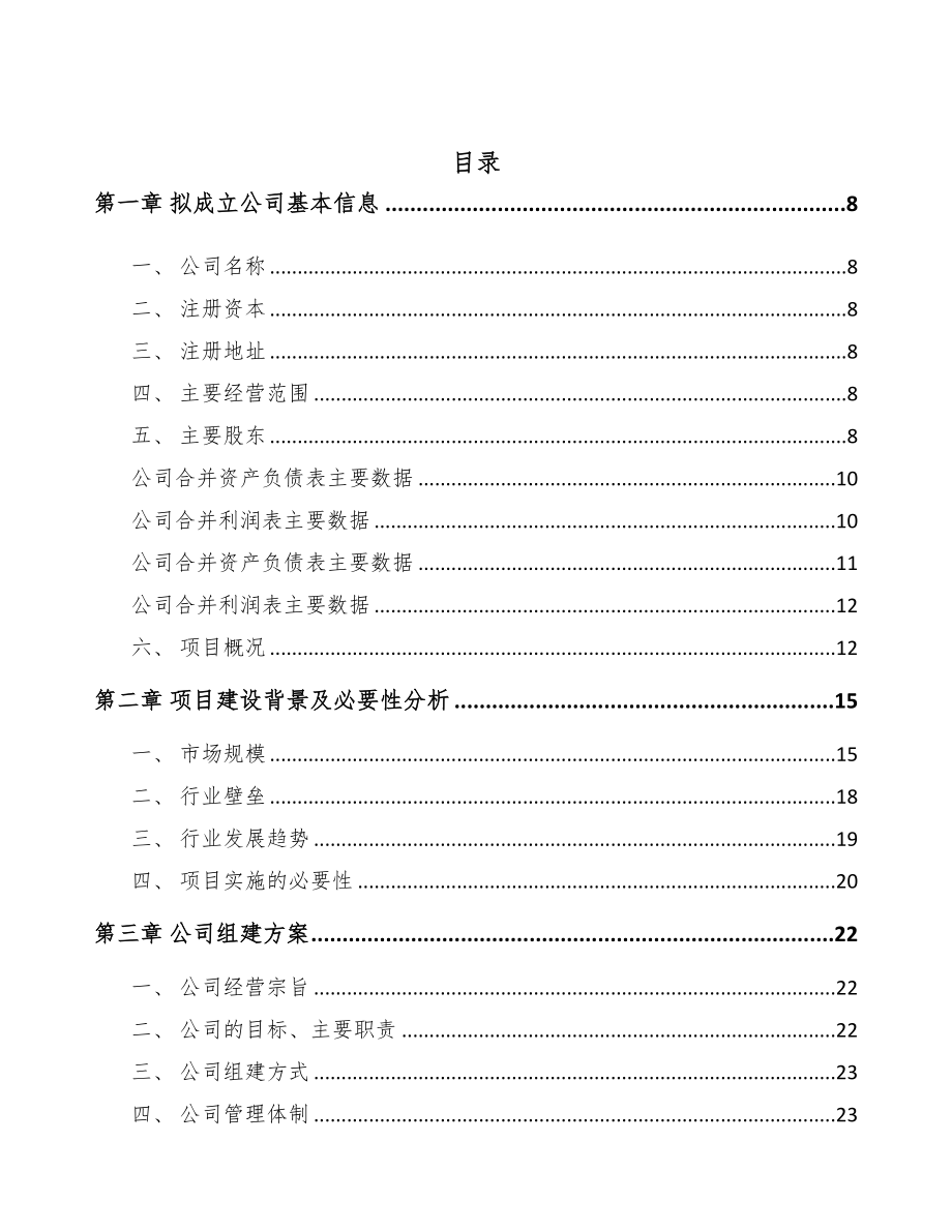 XX关于成立精密零部件公司可行性报告(DOC 83页)_第2页