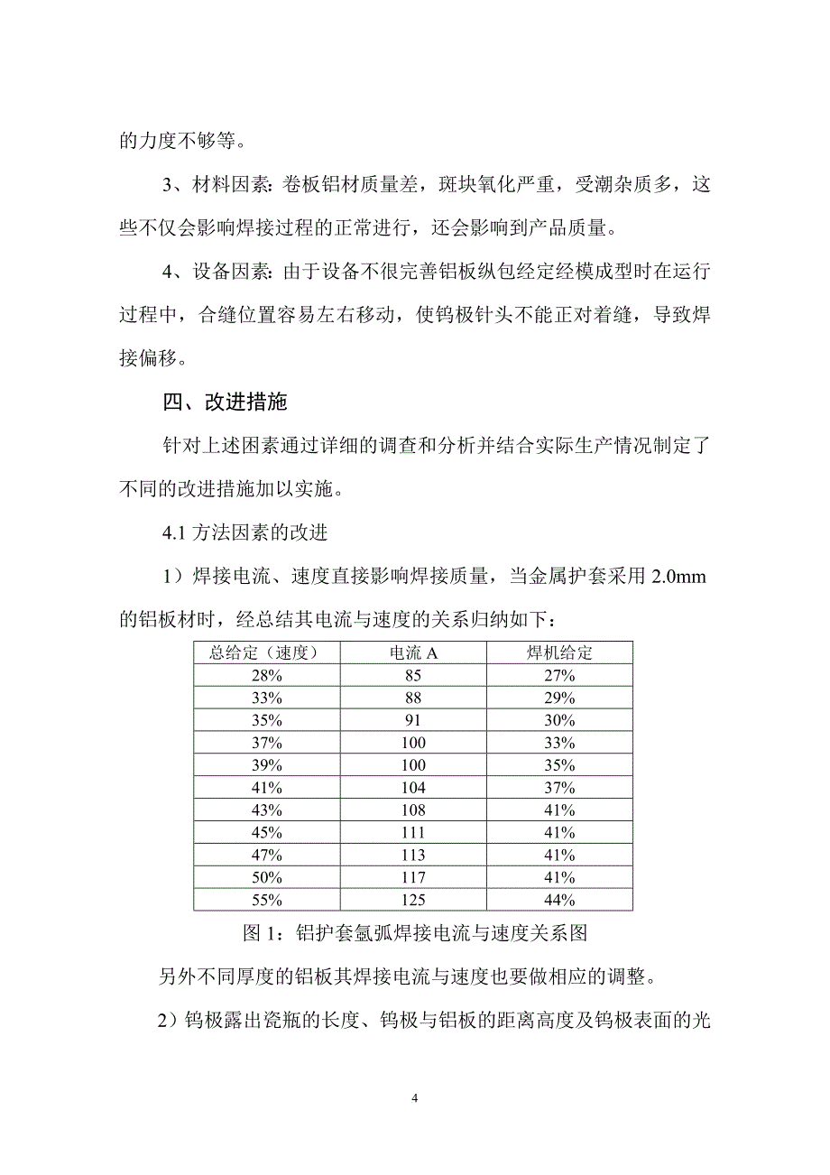 改善超高压电缆金属铝护套氩弧焊 焊接质条量的方法探讨_第4页