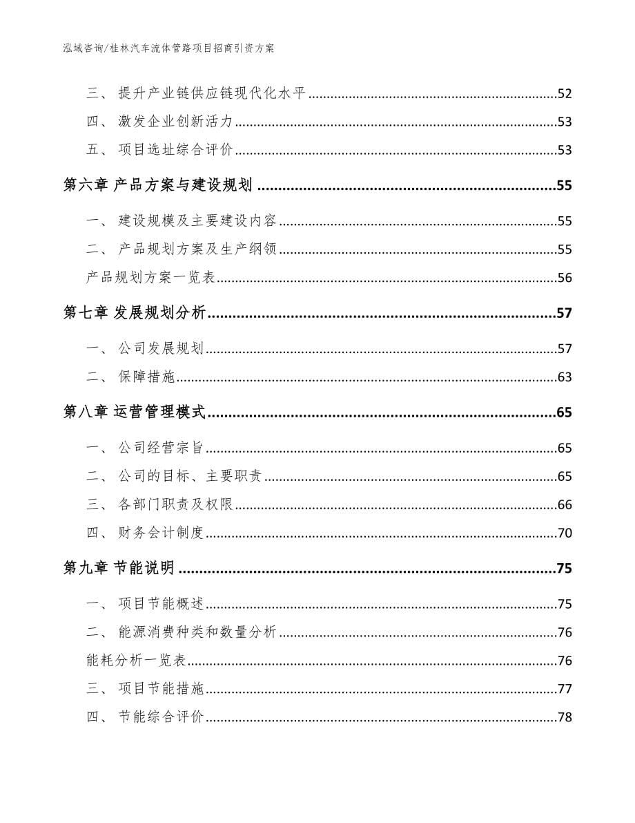 桂林汽车流体管路项目招商引资方案模板范本_第5页