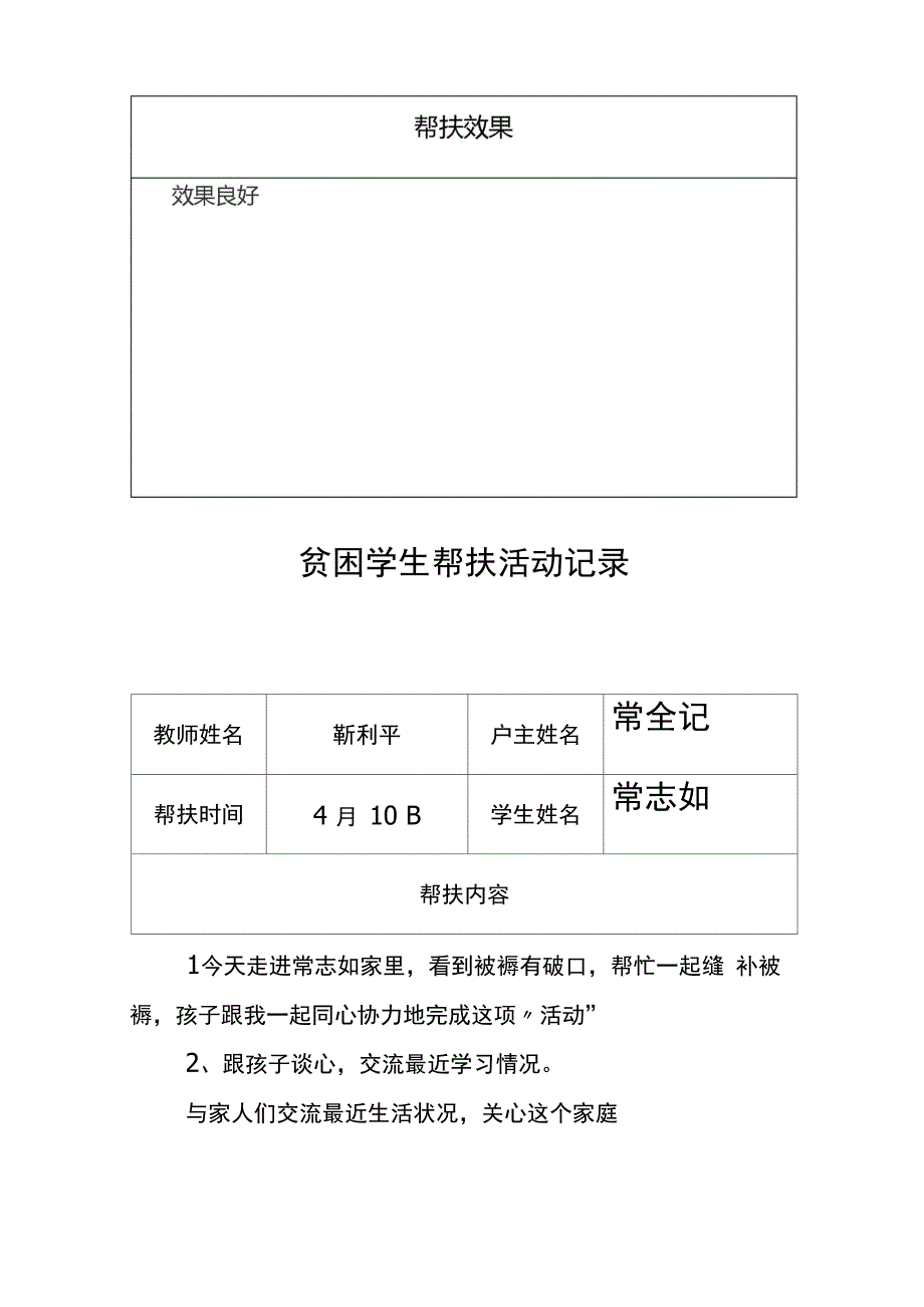 贫困学生帮扶活动文本记录_第4页