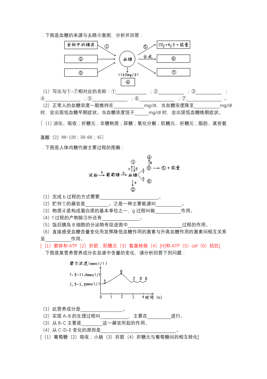 高中生物必修一人和动物体内三大营养物质的代谢_第4页