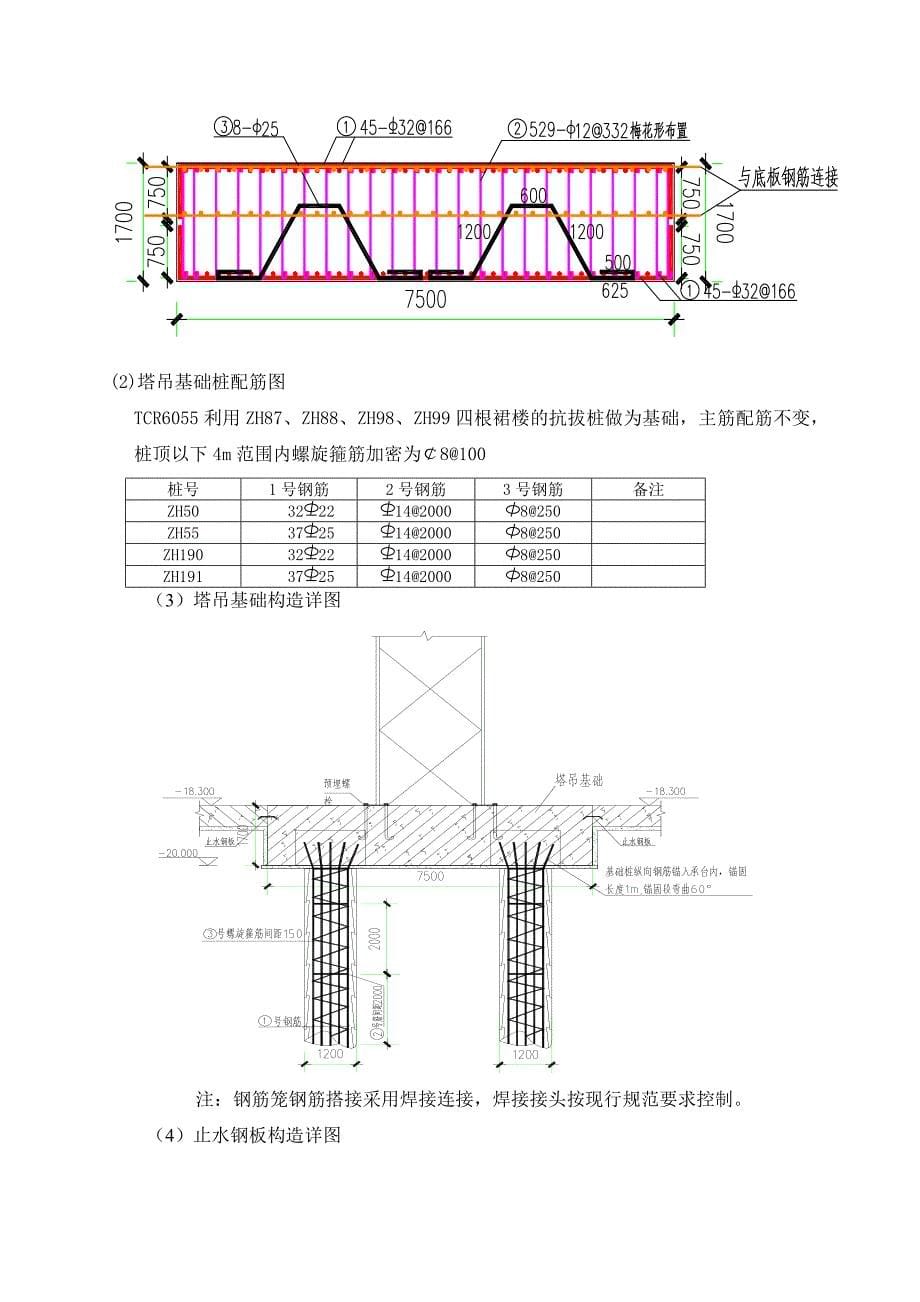 鼎和大厦塔吊基础施工方案TCR6055南侧_第5页