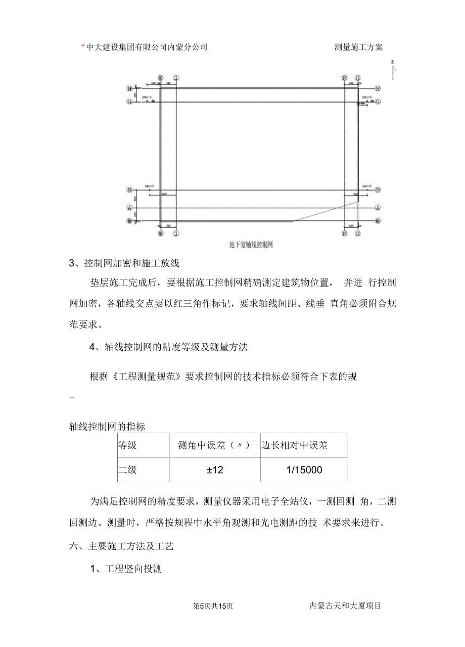 内蒙古天和大厦测量施工方案_第5页