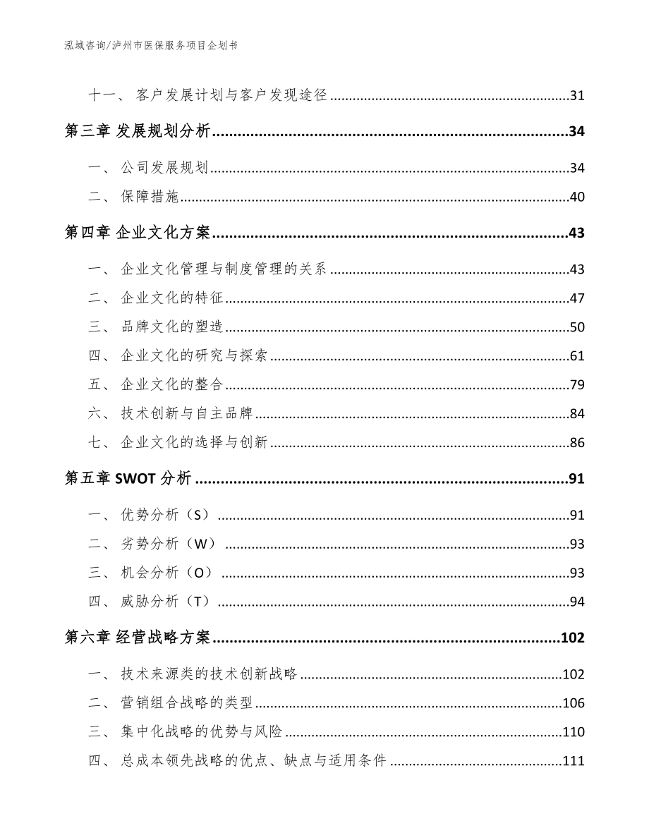 泸州市医保服务项目企划书_范文_第3页